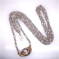 James Avery Sterling Silver Bronze Oval Link Necklace